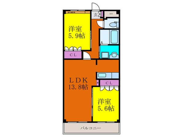 ル－テシアの物件間取画像